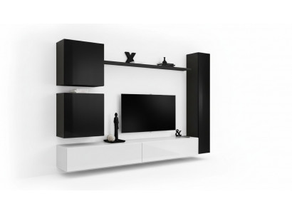 Zwarte woonkamerwand Ontwerper wandkast TV-standaard Woonkamermeubilair Modern Nieuw