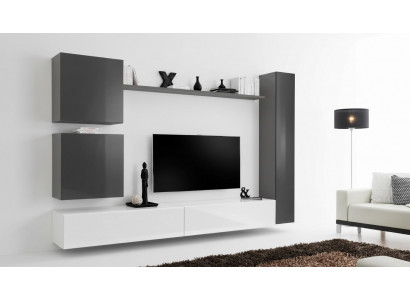 Grijze wandkast houten meubels moderne kast dressoir wandkast nieuw