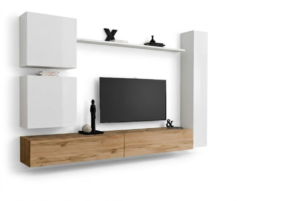 Wit compleet set woonkamer meubels wandmeubel rek luxe wandkast nieuw