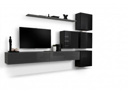 Wandmeubel Set 7-delige inrichting Luxe TV-standaard Modern Woonkamer Rek Ontwerp