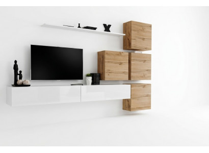 Ontwerp woonwandsideboard 4x wandkast rtv set met 7 stuks. Compleet.
