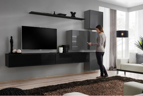 Woonkamer ontwerp complete woonwand muurkast luxe set kast