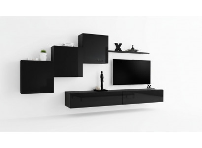 Woonkamerset woonwand wandkasten tv-standaard wandrek dressoir compleet.