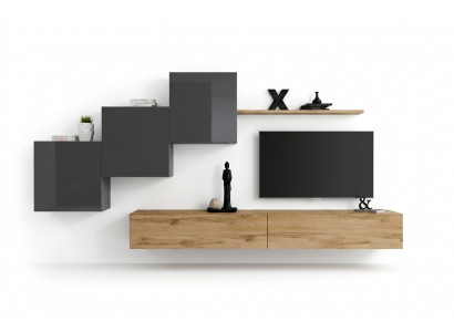 Luxe Wit Designer Moderne Woonkamer Wandmeubel TV-standaard Bruin Woonkamer