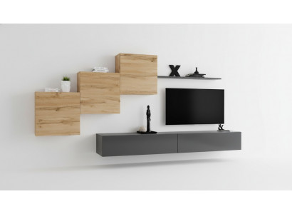 Ontwerper woonkamermeubels Woonwand Grijs TV-standaard Moderne dressoir Wandplank