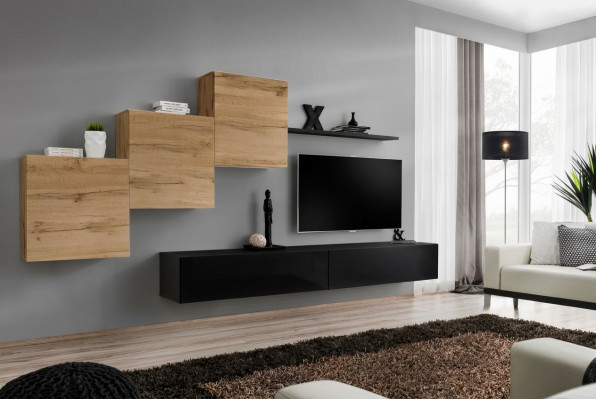 Moderne woonkamer inrichting Compleet stel Designer muur plank dressoir