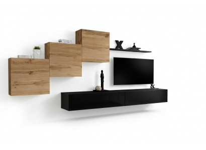 Moderne woonkamer inrichting Compleet stel Designer muur plank dressoir