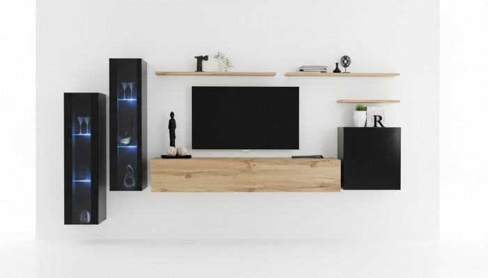 Woonwand Bruin Dressoir Wandkast Designer Woonkamermeubels Tv-standaard.