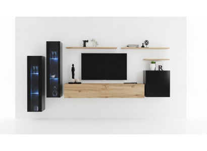 Woonwand Bruin Dressoir Wandkast Designer Woonkamermeubels Tv-standaard.