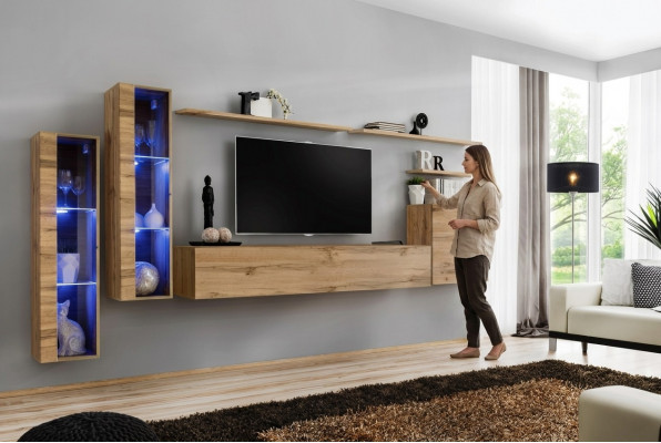 Woonkamer meubel set 7-delig luxe meubel ontwerper wandkast wandplank Woonkamer meubel set 7-delig luxe meubel ontwerper wandkast wandplank