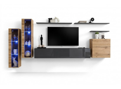 Luxe design meubelset woonkamer dressoir tv-standaard inrichting wandplank