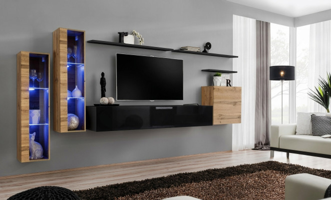 Luxe meubel woonwand dressoir ontwerper wandkast inrichting tv-standaard