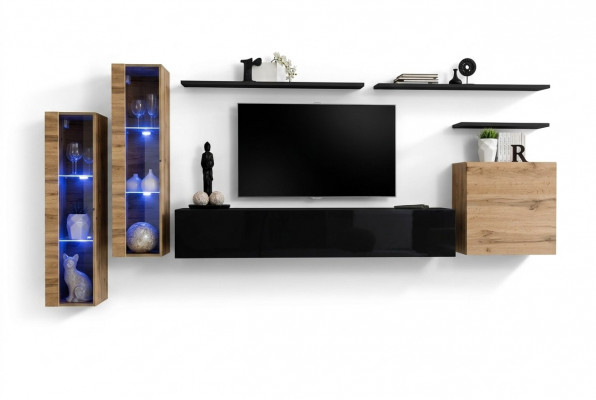 Luxe meubel woonwand dressoir ontwerper wandkast inrichting tv-standaard