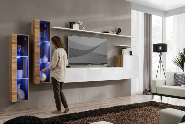 Luxe tv-standaard woonkamer meubilair rtv laagbord ontwerper modern woonkamerwand