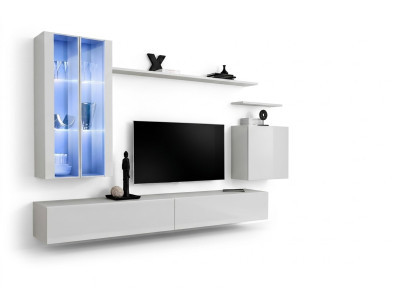 Wandmeubel 7-delig 2x hangende kast Designmeubels Woonkamerstijl Modern TV-standaard