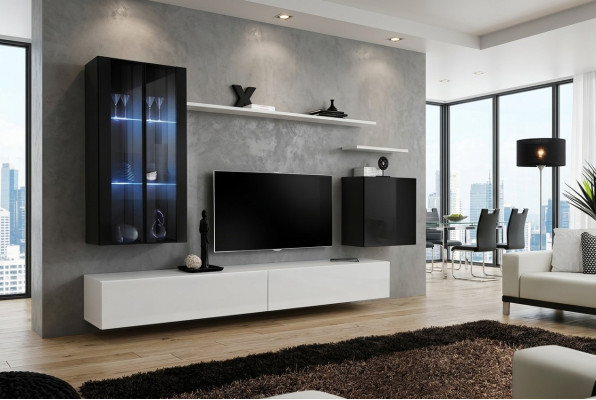 Woonkamer compleet set 7-delig Woonkamer meubels Woonwand hout Inrichting Nieuw