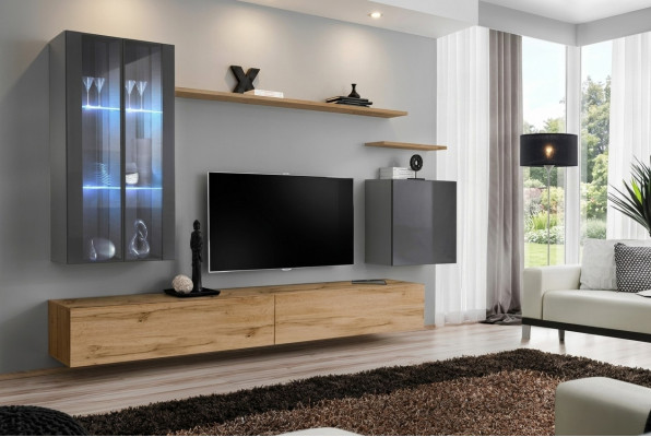 Ontwerper Complete luxe woonkamerset Woonkamermeubilair Planken Stijl Modern Sideboard