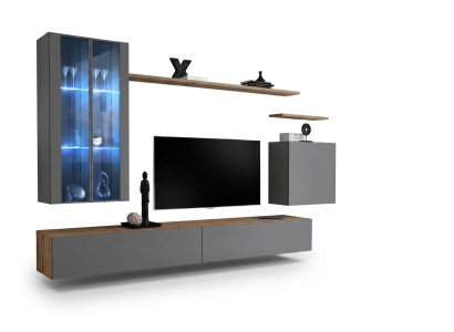 Garnituur rtv Set 7-delig. Woonkamer TV dressoir Vitrine Hangkast Ontwerp Nieuw