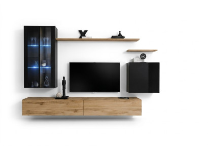 Wandmeubel Hangende Vitrine Wandkast Ontwerper TV-standaard Inrichting Planken Modern