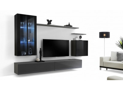Woonkamerset 3x wandkast TV-standaard woonmeubilair Moderne designerstijl.