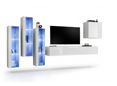 Wit Compleet Design Woonkast Sideboard 4x Kast RTV Laag TV-standaard