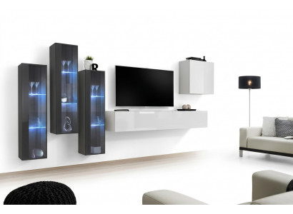 Woonkamer meubelkast set design woonkamer dressoir wandplank hangende vitrine