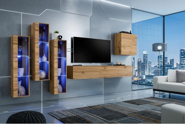 Woonkamermeubels hoogglans woonwand tv-standaard in luxe stijl ontworpen.