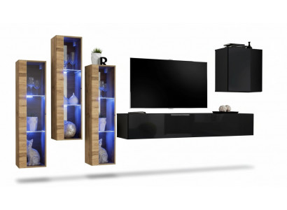 Woonkamer meubels luxe hoogglans tv-standaard zwart hout volledig nieuw