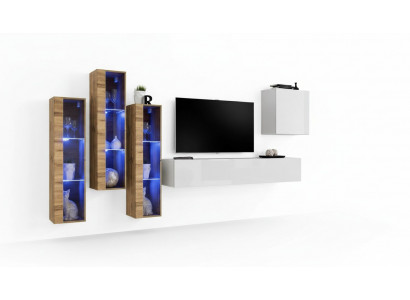 Compleet set 5-delige woonkamer houten meubilair modern design set hoogglans