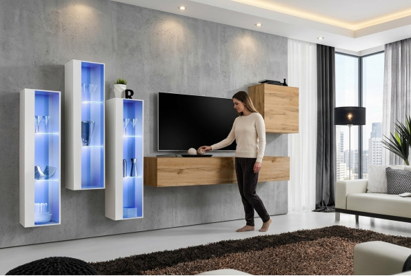 Woonkamer meubelontwerper woonkamer TV-standaard hoogglans dressoir wandkast.