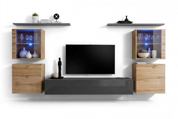 Woonkamerset, ontwerper hoogglans woonwand, volledig woonkamer dressoir.