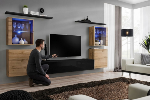 Ontwerper Compleet Woonkamer Luxe Woonwand Groep Modern Sideboard Inrichting