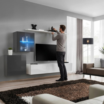 Luxe set moderne woonkamer meubels wandplank meubels tv-standaard set