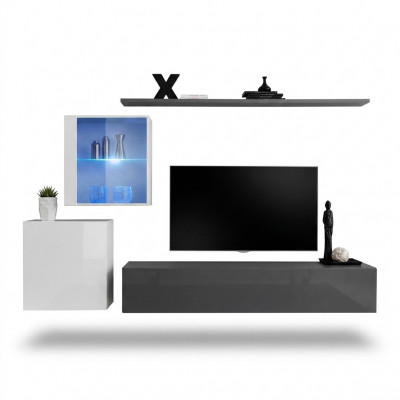Woonwand houten meubels wandkast designer wandrek compleet meubelontwerp.