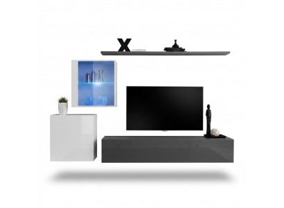 Woonwand houten meubels wandkast designer wandrek compleet meubelontwerp.