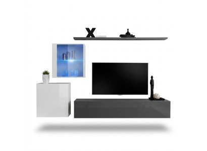 Woonwand houten meubels wandkast designer wandrek compleet meubelontwerp.