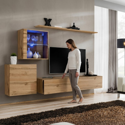 Woonkamer modern TV-meubilair ontwerp muurrekken compleet.