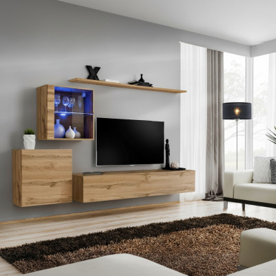 Woonkamer modern TV-meubilair ontwerp muurrekken compleet.