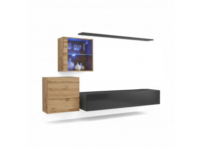 Wandplank Compleet Set Designer Woonkamermeubels Luxe Meubelen Hout Inrichting
