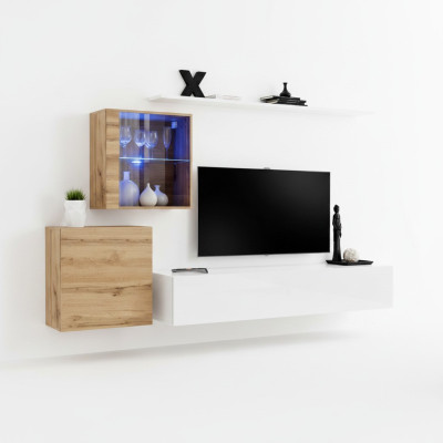 Ontwerp luxe woonkamer wandkast plank kast vitrinekast planken woonkamer inrichting