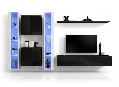 Woonkamer meubelontwerper Luxe tv-standaard, ontwerper wandplank compleet