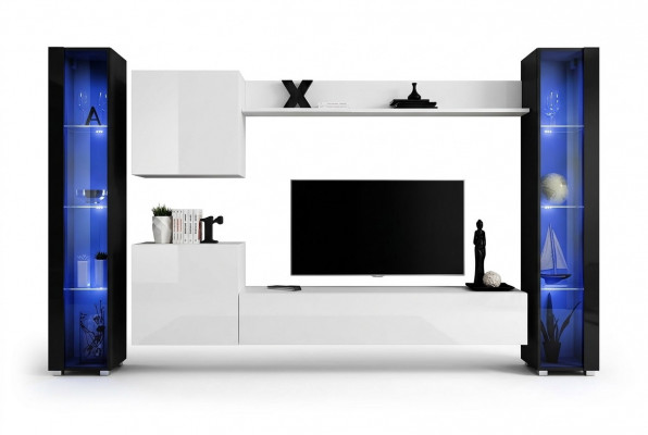 Groep woonwand Moderne muurrek Designer wandkast Luxe houten inrichting
