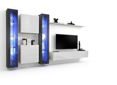 Wandmeubel Compleet Set 6-delig Hangende Vitrine Woonkamermeubilair Wandkast