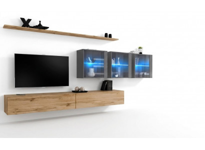 Compleet 7-delige woonkamer set 340cm tv-standaard dressoir wandkast luxe inrichting