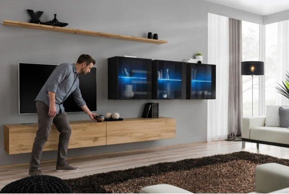 Wandmeubel 340cm luxe meubels wandkast modern compleet muurrek ontwerp