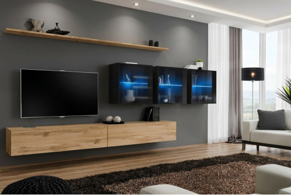 Wandmeubel 340cm luxe meubels wandkast modern compleet muurrek ontwerp