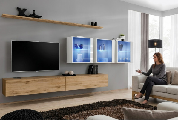 Woonkamer meubilair Stijl Modern Design TV-standaard Wandplanken Compleet Wandkast  Woonkamermeubilair Stijl Modern Ontwerp TV-standaard Wandplanken Volledige Wandkast