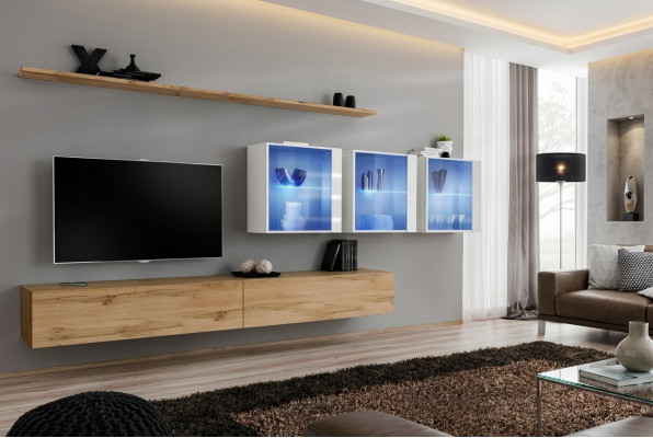 Woonkamer meubilair Stijl Modern Design TV-standaard Wandplanken Compleet Wandkast  Woonkamermeubilair Stijl Modern Ontwerp TV-standaard Wandplanken Volledige Wandkast