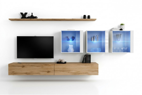 Woonkamer meubilair Stijl Modern Design TV-standaard Wandplanken Compleet Wandkast  Woonkamermeubilair Stijl Modern Ontwerp TV-standaard Wandplanken Volledige Wandkast