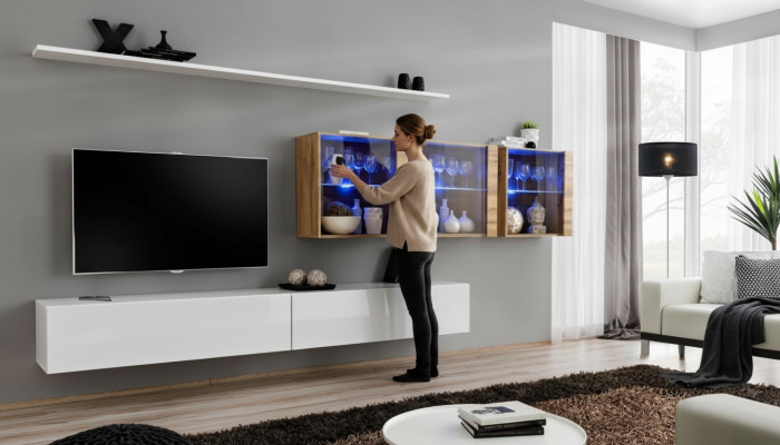 Wand compleet meubilair woonkamer modern woonkamermeubilair tv-standaard design